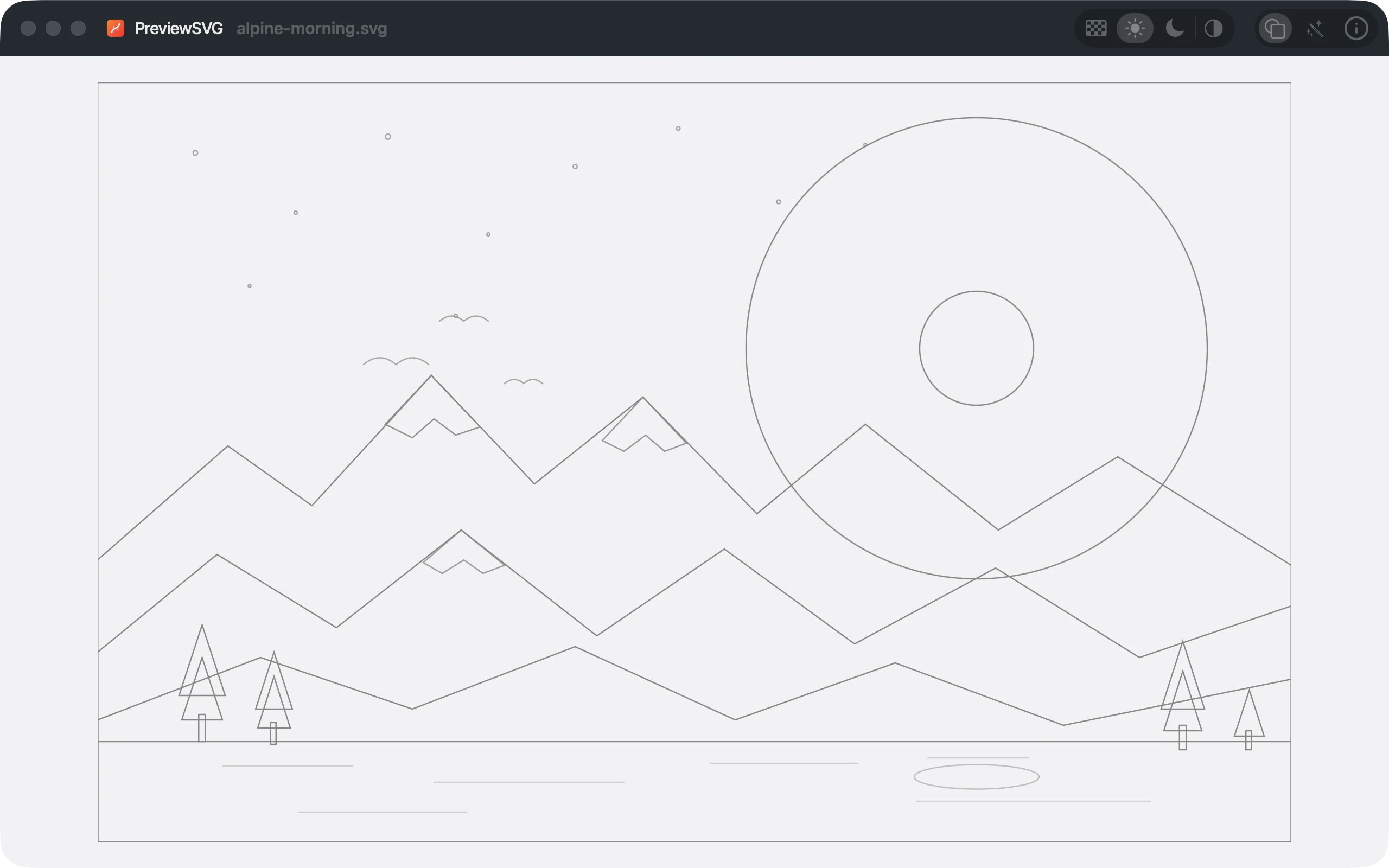 Wireframe — fills off, construction visible
